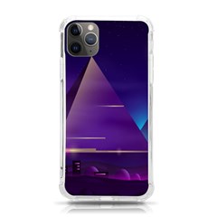 Egyptian-pyramids-night-landscape-cartoon Iphone 11 Pro Max 6 5 Inch Tpu Uv Print Case by Salman4z