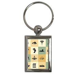 Egyptian-flat-style-icons Key Chain (rectangle) by Salman4z