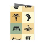 Egyptian-flat-style-icons Mini Greeting Card Right