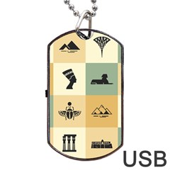 Egyptian-flat-style-icons Dog Tag Usb Flash (two Sides) by Salman4z