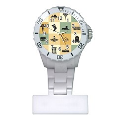 Egyptian-flat-style-icons Plastic Nurses Watch by Salman4z