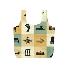 Egyptian-flat-style-icons Full Print Recycle Bag (s) by Salman4z