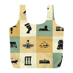 Egyptian-flat-style-icons Full Print Recycle Bag (l) by Salman4z