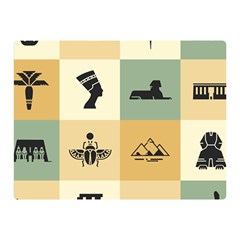 Egyptian-flat-style-icons Two Sides Premium Plush Fleece Blanket (mini) by Salman4z