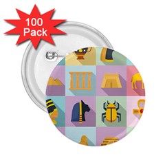 Egypt-icons-set-flat-style 2 25  Buttons (100 Pack)  by Salman4z