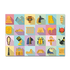 Egypt-icons-set-flat-style Sticker A4 (10 Pack) by Salman4z