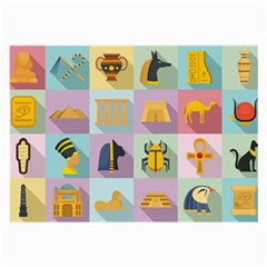 Egypt-icons-set-flat-style Large Glasses Cloth by Salman4z