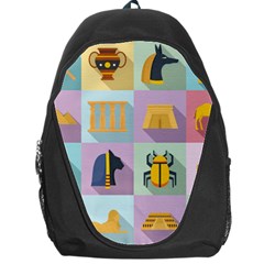 Egypt-icons-set-flat-style Backpack Bag by Salman4z