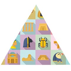 Egypt-icons-set-flat-style Wooden Puzzle Triangle by Salman4z