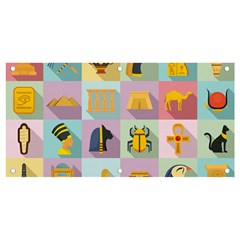 Egypt-icons-set-flat-style Banner And Sign 4  X 2  by Salman4z