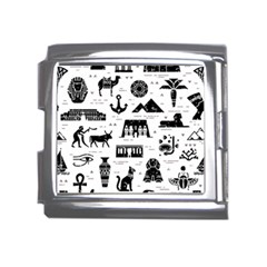 Dark-seamless-pattern-symbols-landmarks-signs-egypt --- Mega Link Italian Charm (18mm) by Salman4z