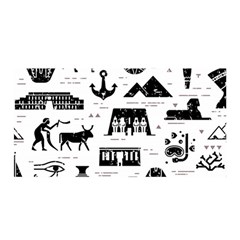 Dark-seamless-pattern-symbols-landmarks-signs-egypt --- Satin Wrap 35  X 70  by Salman4z