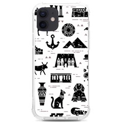 Dark-seamless-pattern-symbols-landmarks-signs-egypt --- Iphone 12/12 Pro Tpu Uv Print Case by Salman4z