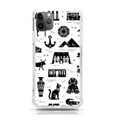 Dark-seamless-pattern-symbols-landmarks-signs-egypt --- Iphone 11 Pro Max 6 5 Inch Tpu Uv Print Case by Salman4z