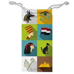 Egypt-travel-items-icons-set-flat-style Jewelry Bag