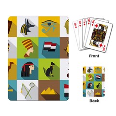 Egypt-travel-items-icons-set-flat-style Playing Cards Single Design (Rectangle)