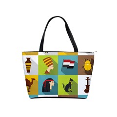 Egypt-travel-items-icons-set-flat-style Classic Shoulder Handbag by Salman4z