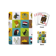 Egypt-travel-items-icons-set-flat-style Playing Cards Single Design (Mini)