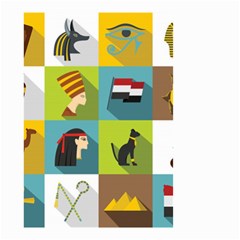 Egypt-travel-items-icons-set-flat-style Small Garden Flag (Two Sides)