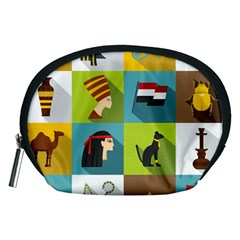 Egypt-travel-items-icons-set-flat-style Accessory Pouch (medium) by Salman4z