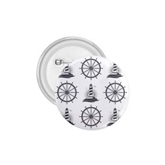 Marine Nautical Seamless Pattern With Vintage Lighthouse Wheel 1 75  Buttons by Salman4z