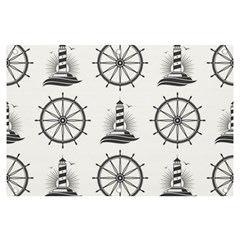 Marine Nautical Seamless Pattern With Vintage Lighthouse Wheel Banner And Sign 6  X 4  by Salman4z