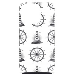 Marine Nautical Seamless Pattern With Vintage Lighthouse Wheel Iphone 14 Pro Black Uv Print Case by Salman4z