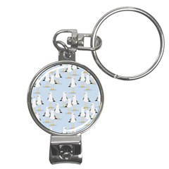 Cute-seagulls-seamless-pattern-light-blue-background Nail Clippers Key Chain by Salman4z