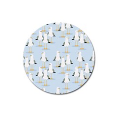 Cute-seagulls-seamless-pattern-light-blue-background Magnet 3  (round) by Salman4z