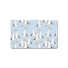 Cute-seagulls-seamless-pattern-light-blue-background Magnet (name Card) by Salman4z