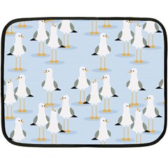 Cute-seagulls-seamless-pattern-light-blue-background Fleece Blanket (mini) by Salman4z