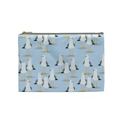 Cute-seagulls-seamless-pattern-light-blue-background Cosmetic Bag (medium) by Salman4z