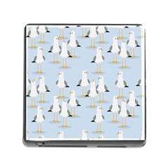 Cute-seagulls-seamless-pattern-light-blue-background Memory Card Reader (square 5 Slot) by Salman4z