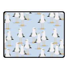 Cute-seagulls-seamless-pattern-light-blue-background Fleece Blanket (small) by Salman4z