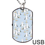 Cute-seagulls-seamless-pattern-light-blue-background Dog Tag USB Flash (Two Sides) Back