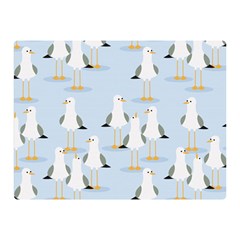 Cute-seagulls-seamless-pattern-light-blue-background Two Sides Premium Plush Fleece Blanket (mini) by Salman4z