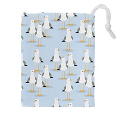 Cute-seagulls-seamless-pattern-light-blue-background Drawstring Pouch (4xl) by Salman4z