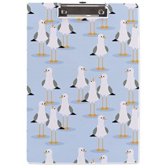 Cute-seagulls-seamless-pattern-light-blue-background A4 Acrylic Clipboard by Salman4z