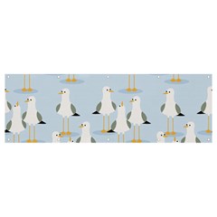 Cute-seagulls-seamless-pattern-light-blue-background Banner And Sign 12  X 4  by Salman4z