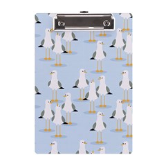 Cute-seagulls-seamless-pattern-light-blue-background A5 Acrylic Clipboard by Salman4z