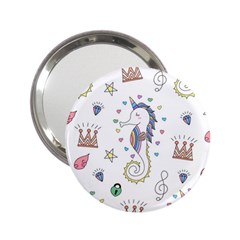 Seamless-pattern-cute-unicorn-cartoon-hand-drawn 2 25  Handbag Mirrors by Salman4z