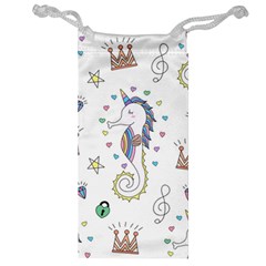 Seamless-pattern-cute-unicorn-cartoon-hand-drawn Jewelry Bag