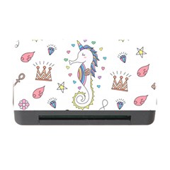 Seamless-pattern-cute-unicorn-cartoon-hand-drawn Memory Card Reader With Cf by Salman4z