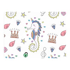 Seamless-pattern-cute-unicorn-cartoon-hand-drawn Two Sides Premium Plush Fleece Blanket (mini) by Salman4z