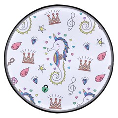 Seamless-pattern-cute-unicorn-cartoon-hand-drawn Wireless Fast Charger(black) by Salman4z