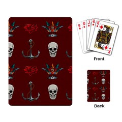 Tattoo-old-school-background-pattern Playing Cards Single Design (rectangle) by Salman4z