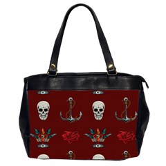 Tattoo-old-school-background-pattern Oversize Office Handbag (2 Sides) by Salman4z