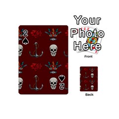 Tattoo-old-school-background-pattern Playing Cards 54 Designs (mini) by Salman4z