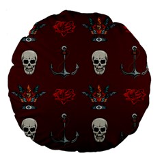 Tattoo-old-school-background-pattern Large 18  Premium Flano Round Cushions by Salman4z