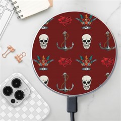 Tattoo-old-school-background-pattern Wireless Fast Charger(white) by Salman4z